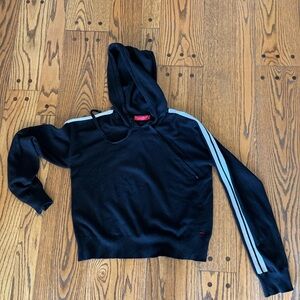 Title:
n:PHILANTHROPY Black Stripe Sleeve Hoodie Silk Blend Women's Size L